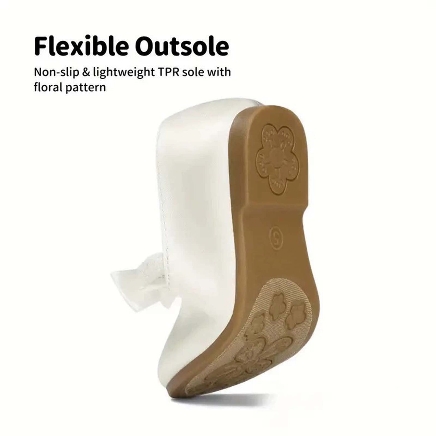 Girls Mary Jane Dress Shoes – Ivory White Leather with Bow Strap, Cute Princess Flats for Daily Wear, Parties, School, Weddings