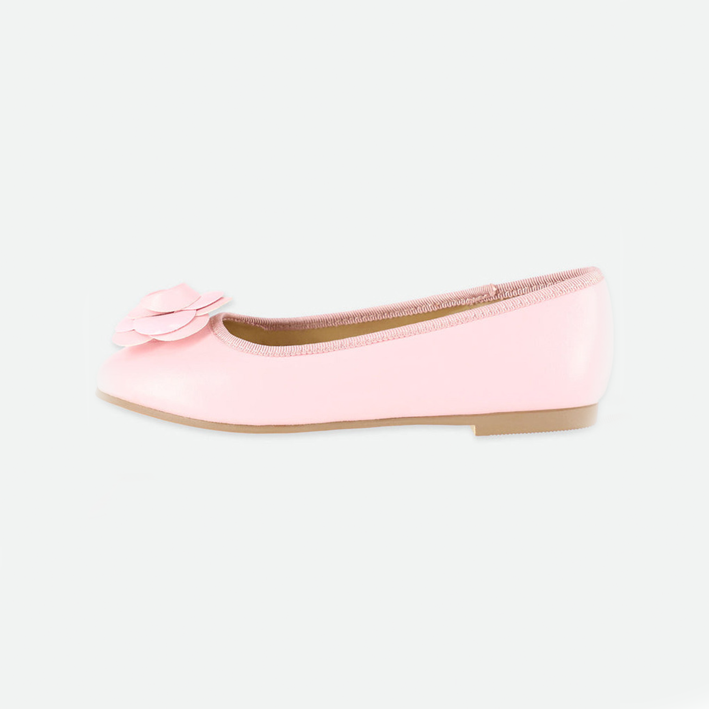 Girls Mary Jane Shoes – Pink Flats with 3D Flower Decoration, Cute Dress Shoes for School, Parties, and Daily Wear