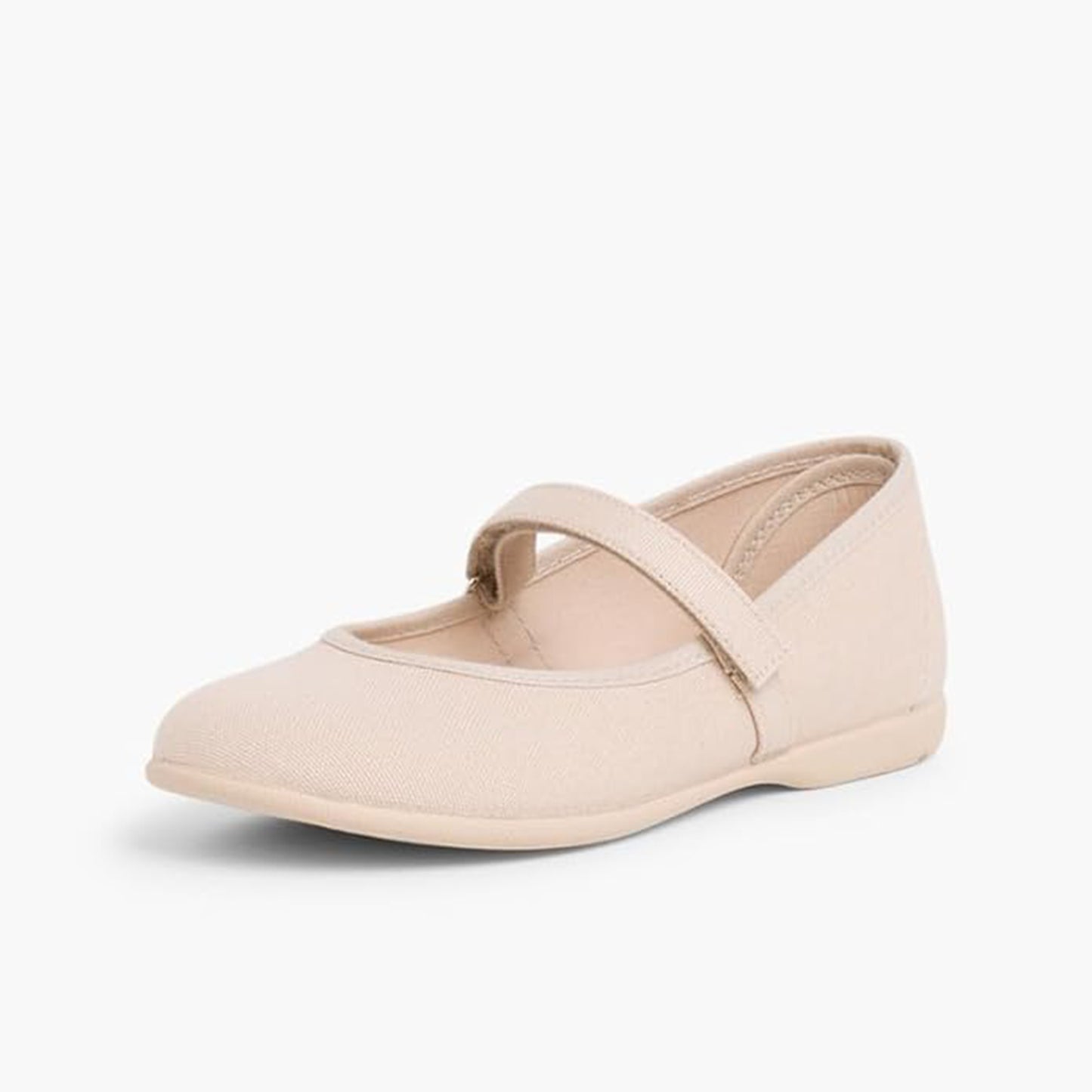 Girls Mary Jane Dress Shoes with Buckle Strap – Nude Pink Leather Toddler/Little Kids Flats for Daily Wear, School, Party, or Casual Outfits