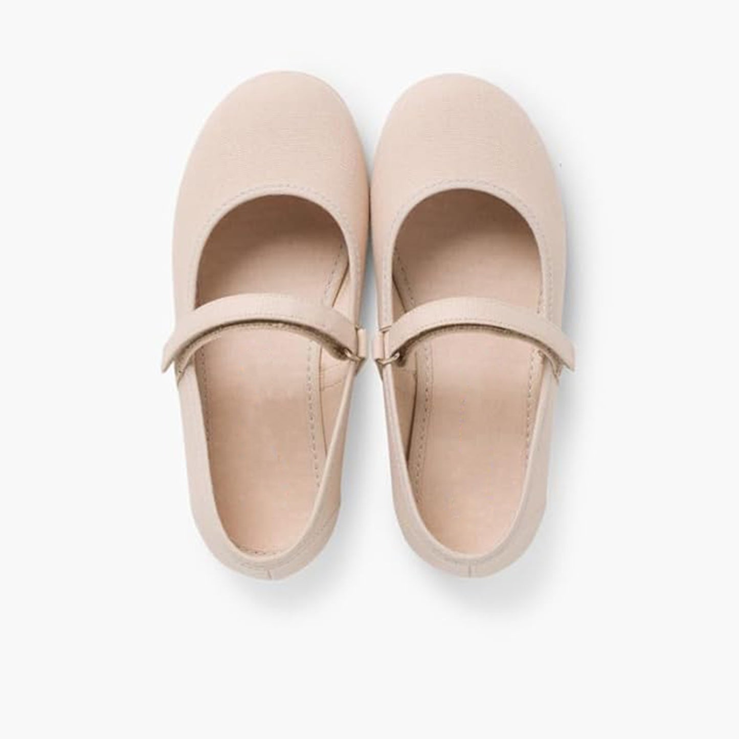 Girls Mary Jane Dress Shoes with Buckle Strap – Nude Pink Leather Toddler/Little Kids Flats for Daily Wear, School, Party, or Casual Outfits