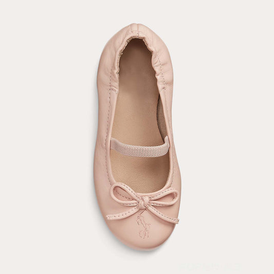Girls Mary Jane Shoes – Light Pink Dress Flats with Bow, Cute School & Party Shoes for Girls, Comfortable Everyday Footwear