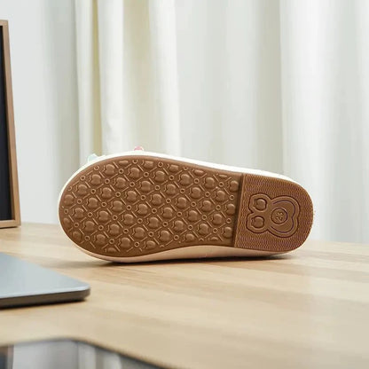 Girls Mary Jane Flats – Ivory Dress Shoes with Colorful Tulle Flower Decoration, Single Strap Princess Shoes for Toddler & Little Kids