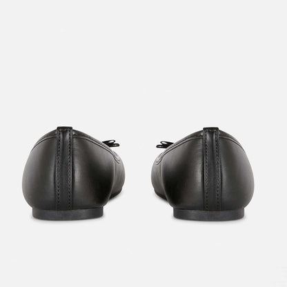 Girls Mary Jane Flats – Classic Black Leather Dress Shoes with Bow, Comfortable School & Party Shoes for Kids