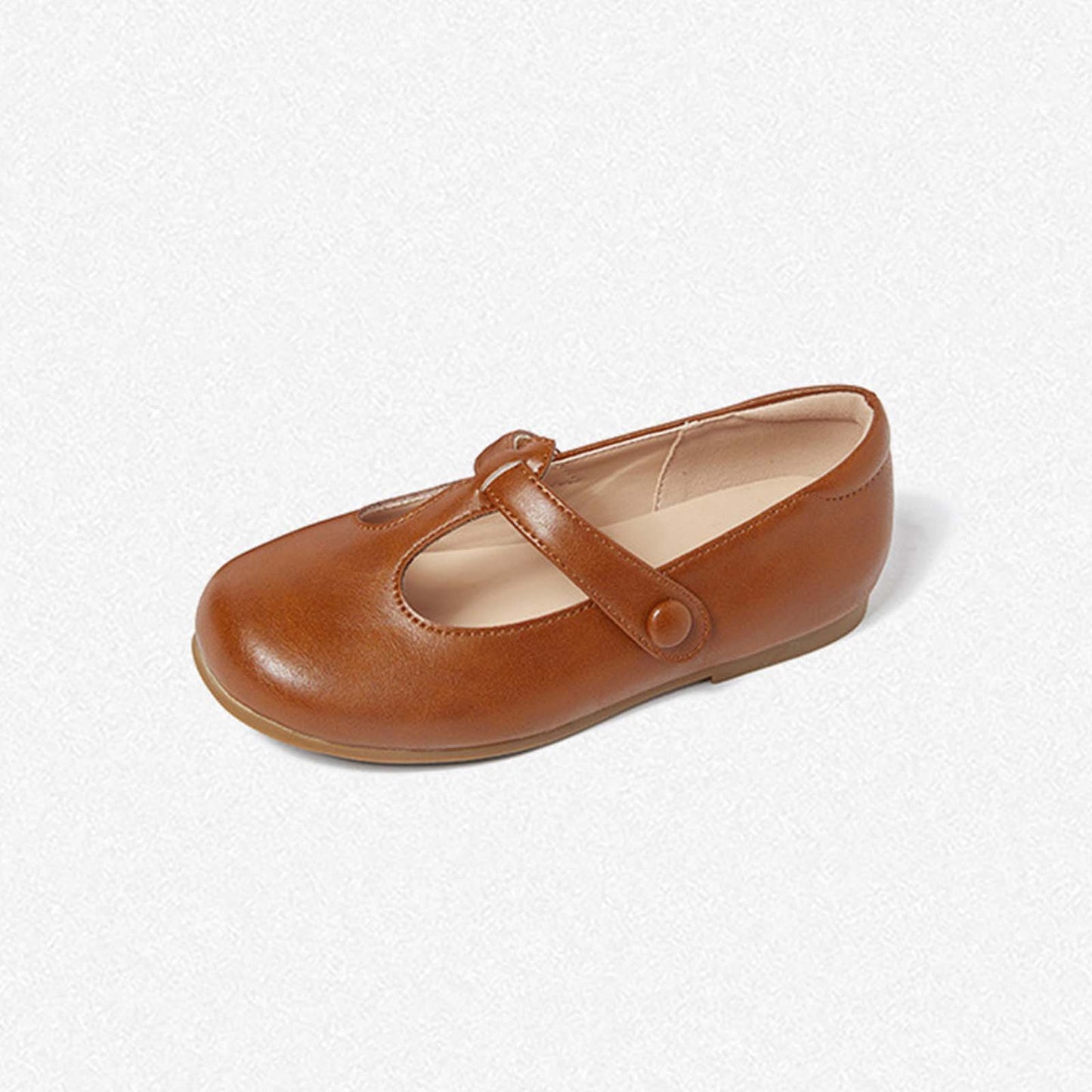 Girls Mary Jane Shoes – Ivory White T-Strap Dress Flats with Buckle, Classic School & Party Shoes for Girls