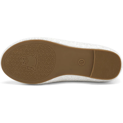 Girls Mary Jane Party Shoes – White Glitter Dress Flats with Pearl Bow, Sparkly Princess Shoes with Buckle Strap for Toddler & Little Kids