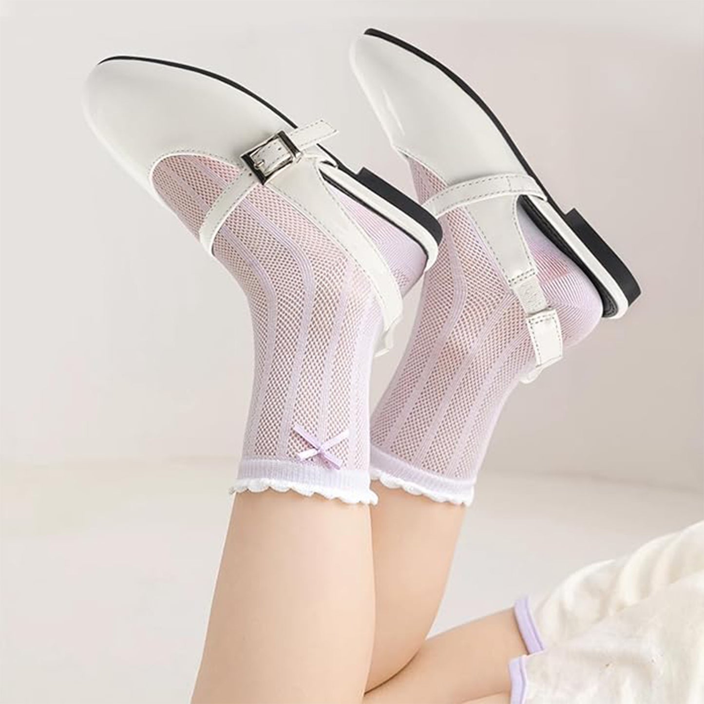 Girls Mary Jane Slingback Shoes – White Patent Leather Dress Flats with Buckle Strap, Cute Summer Shoes for School, Party, Daily Wear