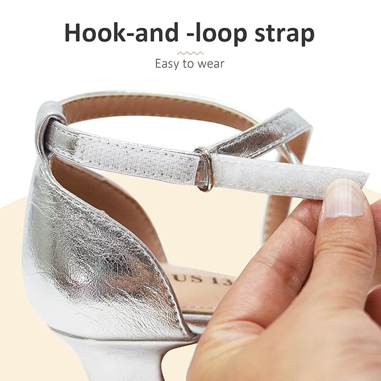 Girls Silver High Heel Sandals – Sparkly Rhinestone Dress Shoes with Cross Straps, Chunky Mid Heel Party Wedding Shoes for Kids